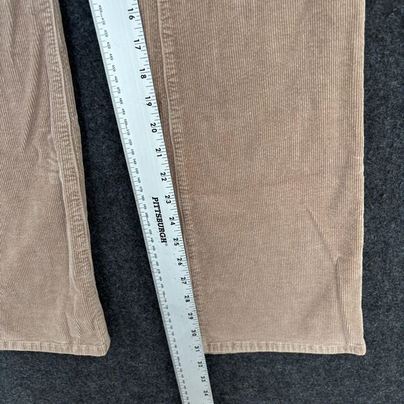 Good American Classic Slim Pants Women's 6/28 Beige Corduroy Bootcut Flare - Picture 6 of 12